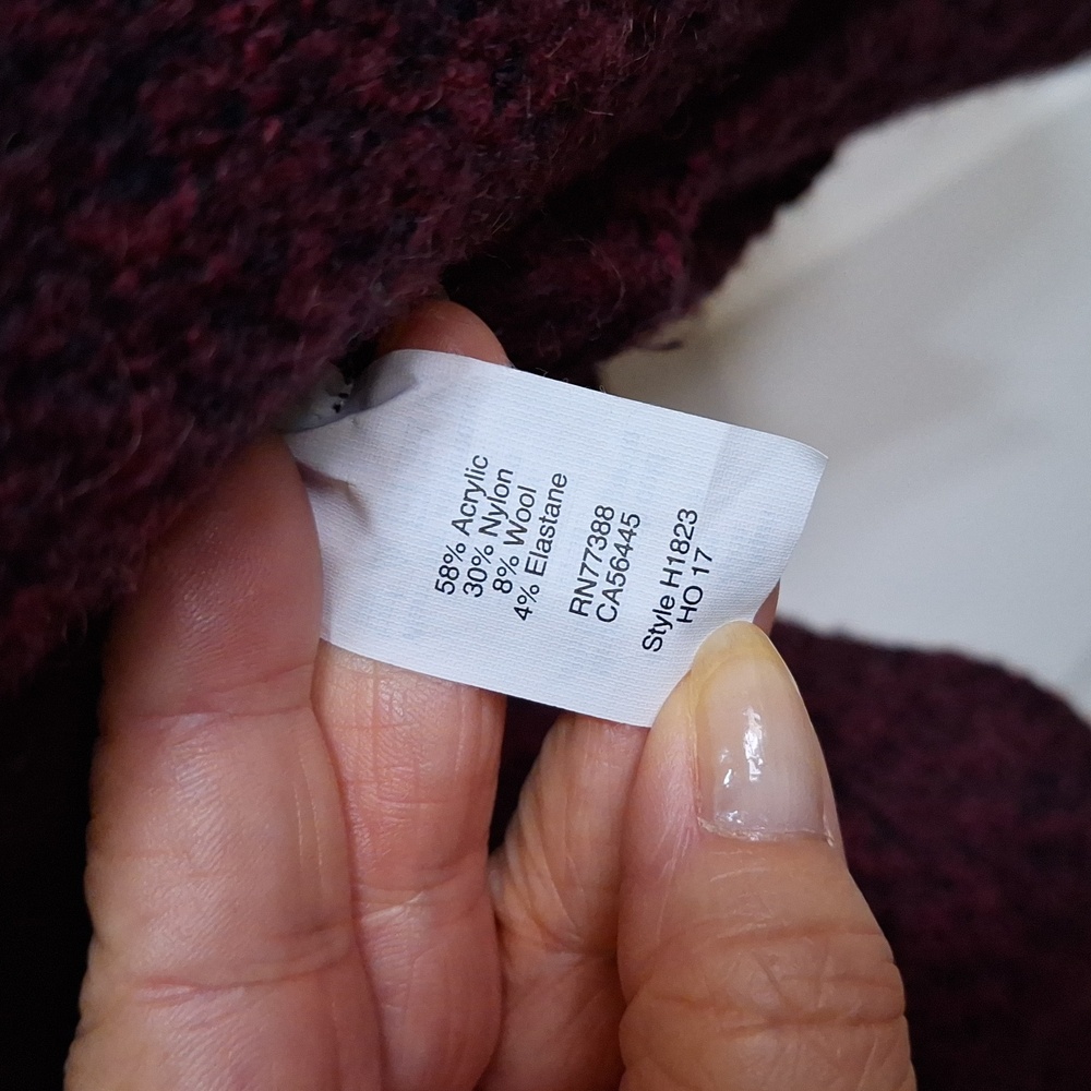 J. Crew Burgundy Open Front Cardigan - Picture 6 of 6